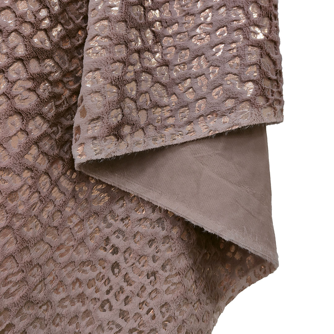 兔毛烫金豹圈纹