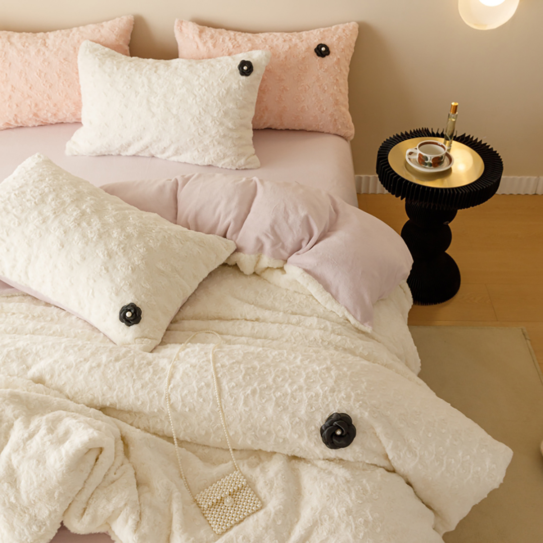 兔毛绒-迷雾白紫