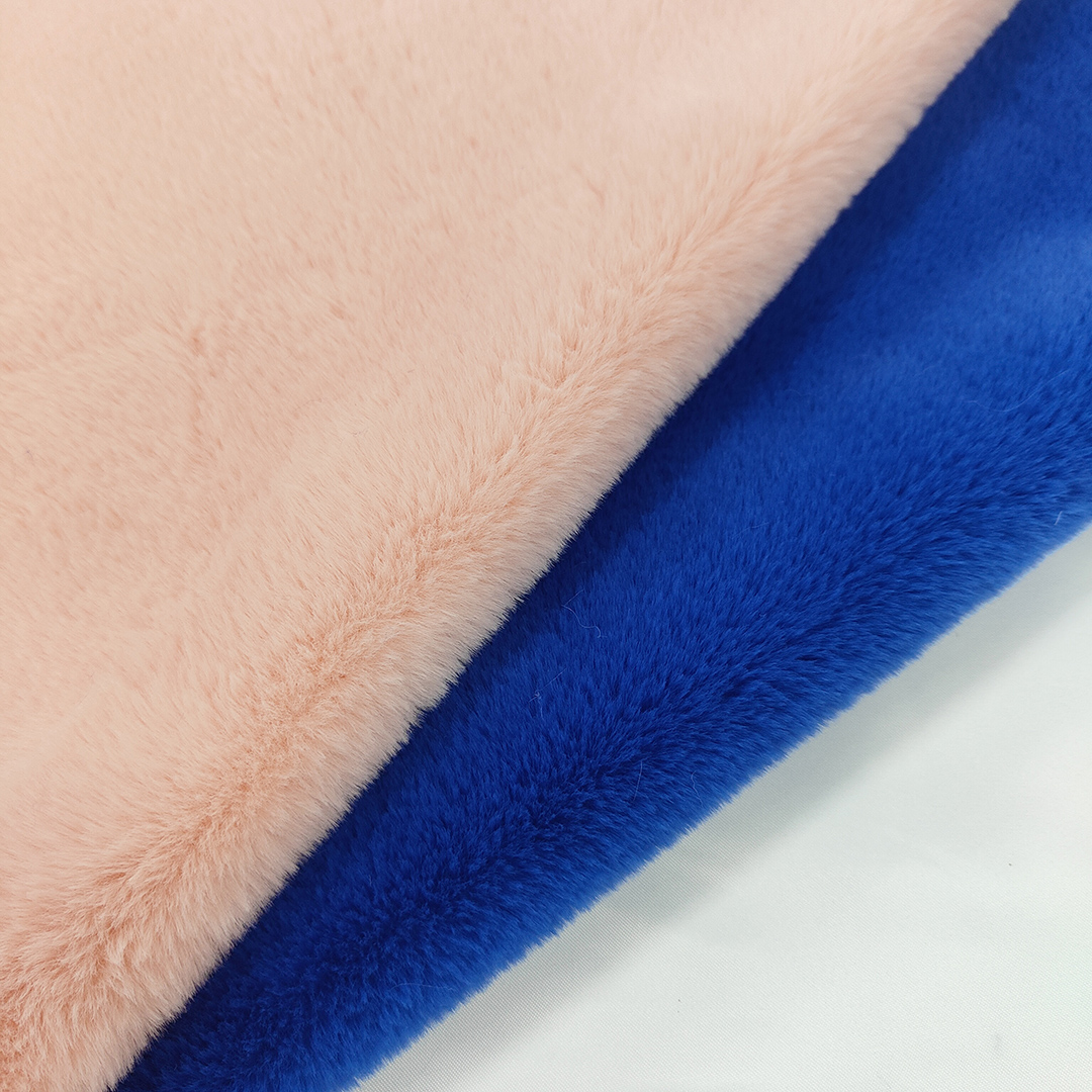 素色大兔毛复合麂皮