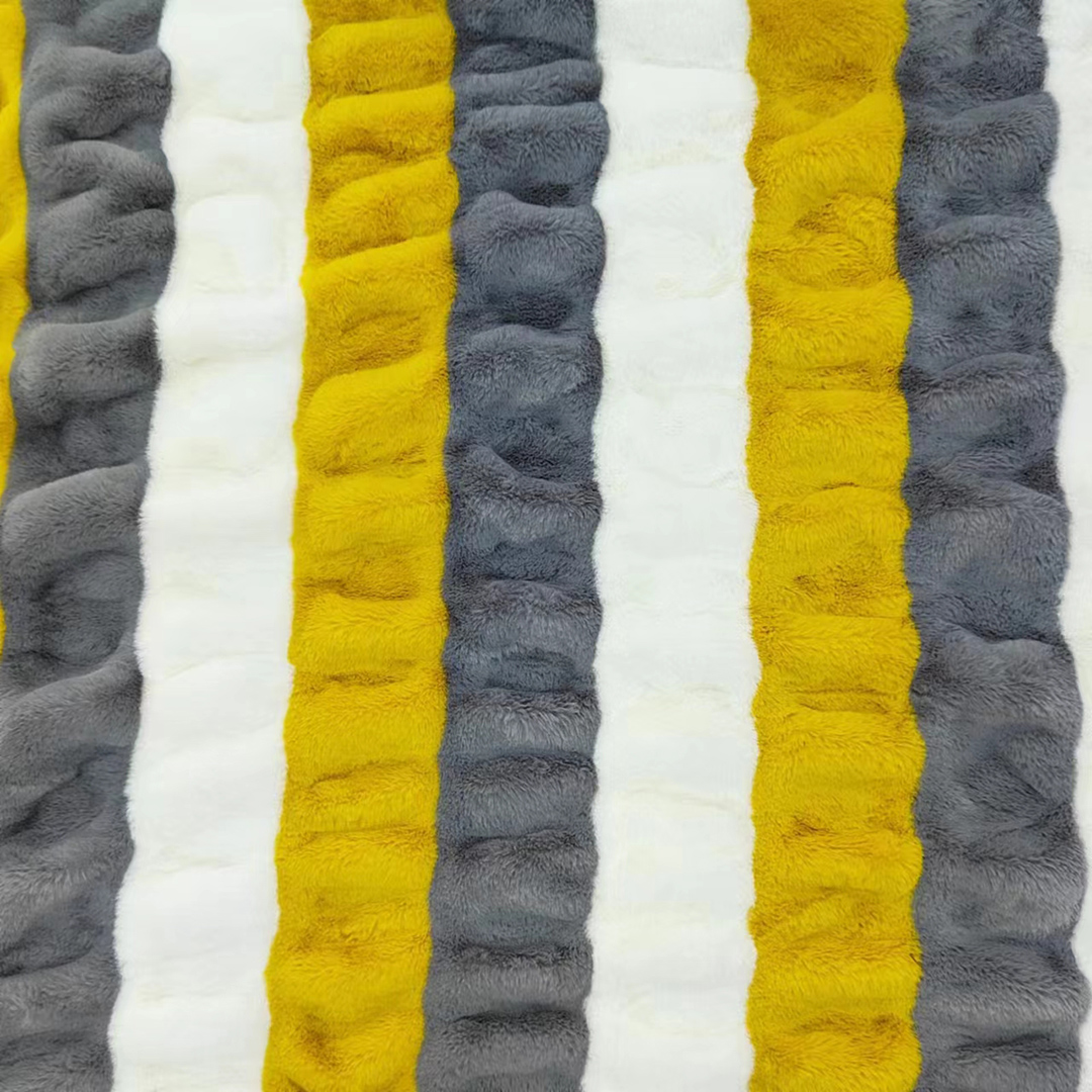 色织印花氨纶兔毛弹力布