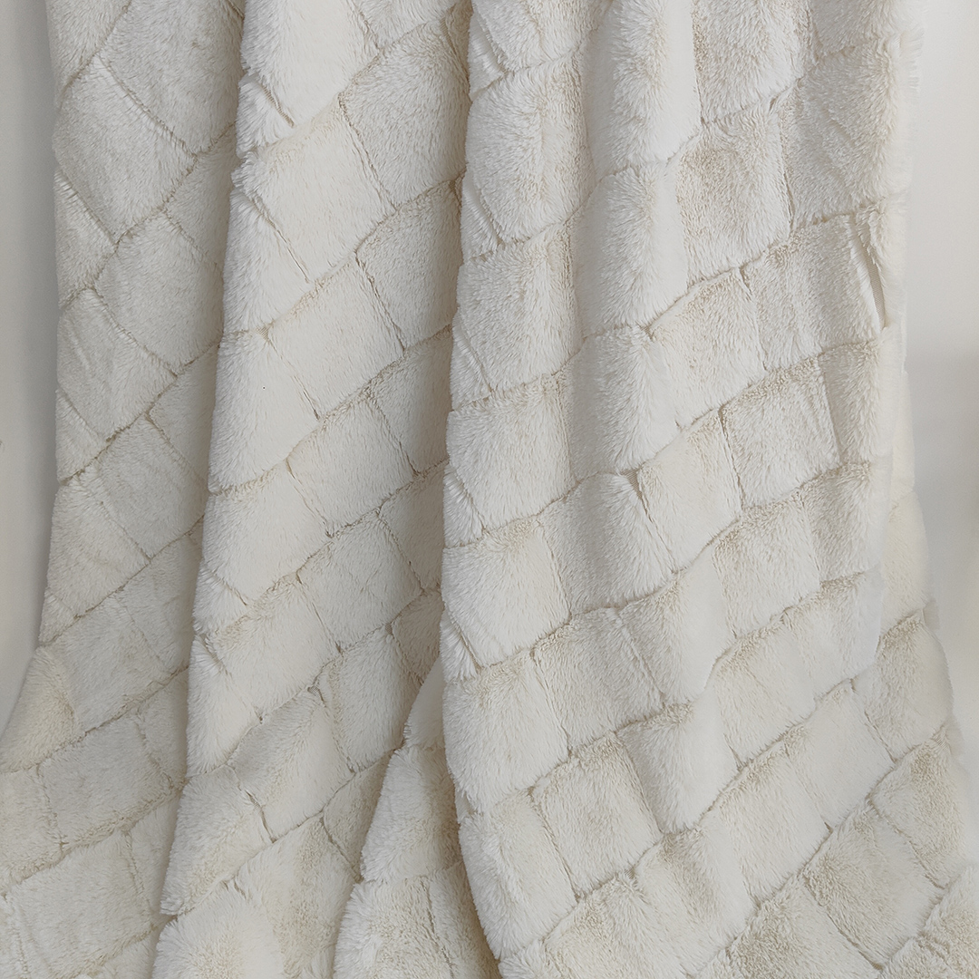 砖块格提花兔毛