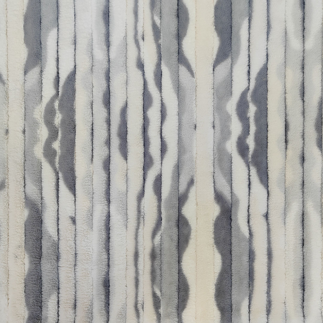 条纹提花印花小兔毛