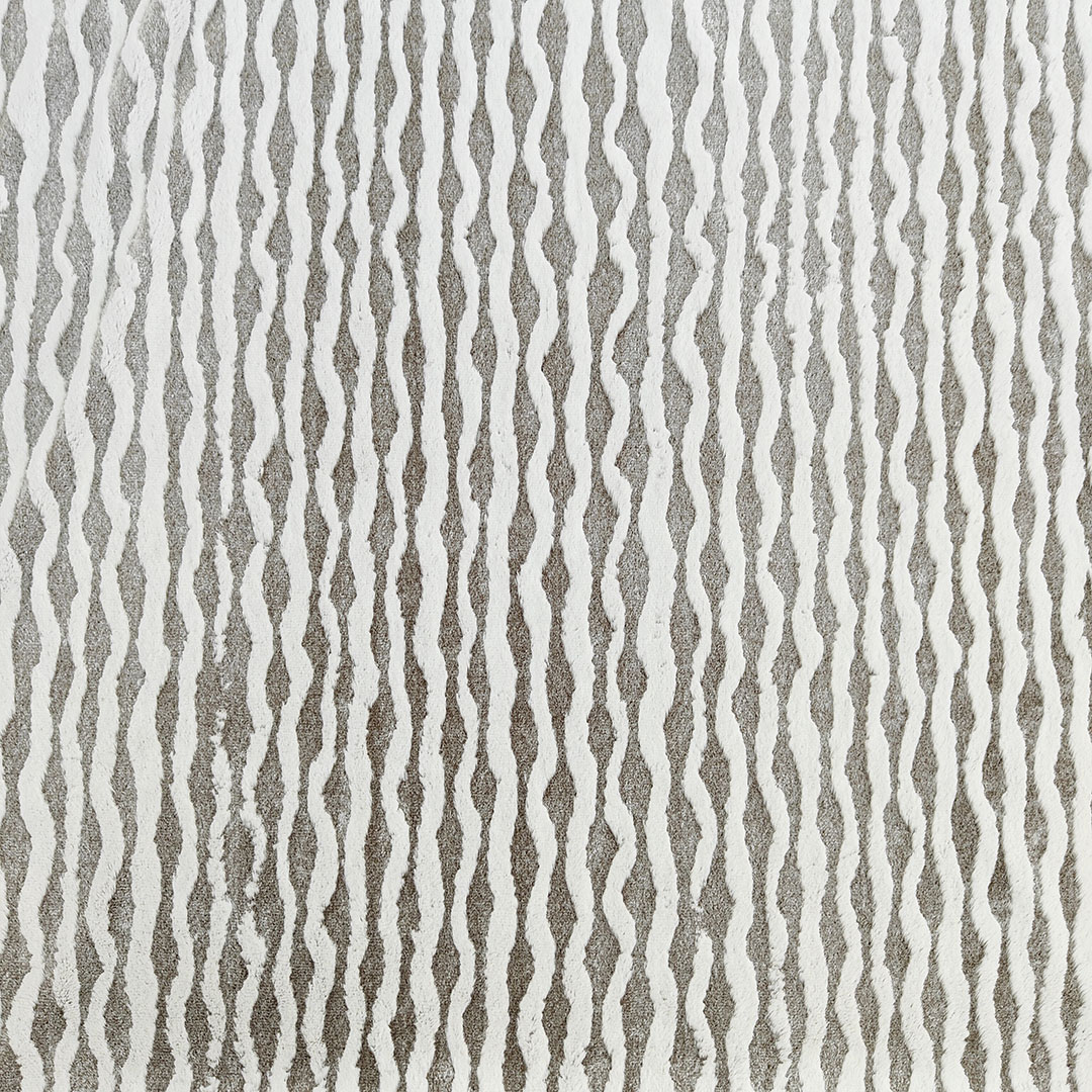 斑马波浪纹提花小兔毛面料